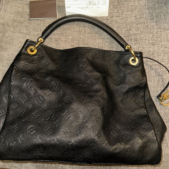 Authentic LOUIS VUITTON  Empreinte Artsy MM Black with receipt - Picture 1 of 8